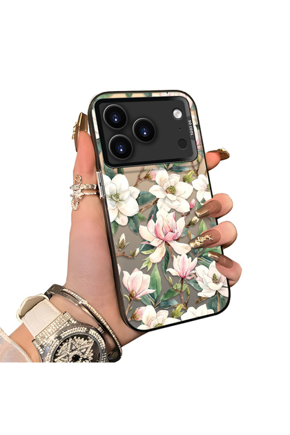 iPhone 17 Pro Max/18 Pro Max Compatible Hard Acrylic Back Silicone Edge Lens Protection Case
