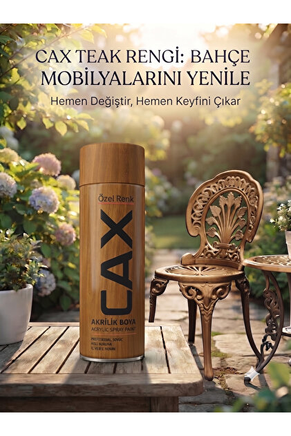 CAX Rengi Akrilik Sprey Boya 400ml - Ahşap Bahçe Mobilyası ve Hobi Boyası