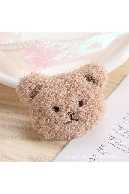Popsocket Plush Bear Phone Holder with Adhesive Epoxy Surface Finger Holder Stand