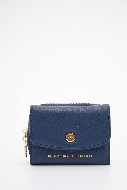 Benetton Women's Wallet Navy Blue Bnt1875