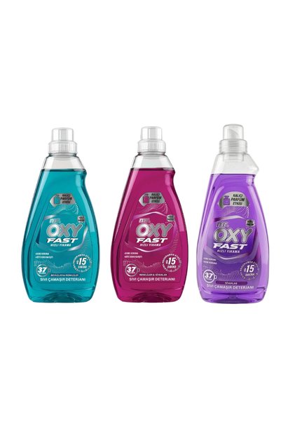 Fast Hızlı Yıkama Sıvı Çamaşır Deterjanı 1480 ml 3 Adet Renkliler&Siyahlar / Beyazlar&Renkliler / Siyahlar