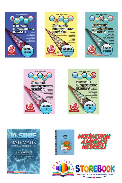 Matematik Olimpiyatlarına Hazırlık 1-2-3-4-5 ve 10.Sınıf Olimpiyat Deneme Motivasyon Ajandası Hediyeli