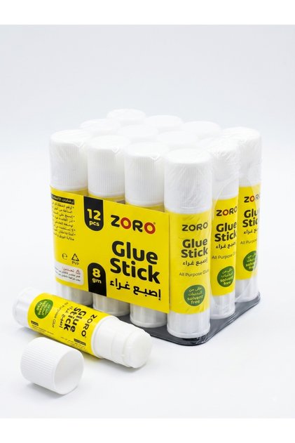 All-Purpose Glue Sticks 8g (Pack of 12) – Non-Toxic, Solvent-Free Washable Adhesive | Quick-Drying Glue for School, Home, Office & Craft Projects