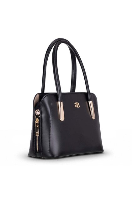 Burkley Solenne Onyx Black Pu Leather Women's Hand and Shoulder Bag
