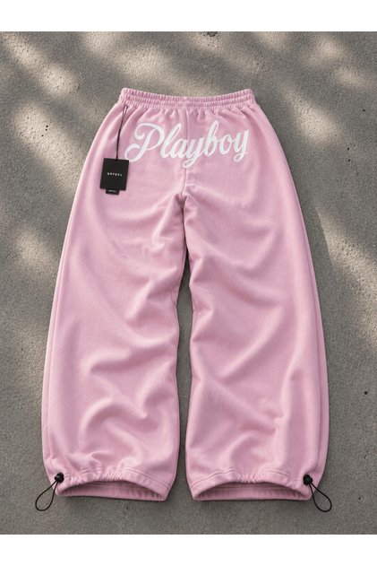 Playboy Detailed Baggy Unisex Sweatpants
