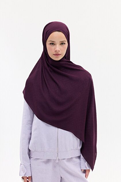 Jakar Rami Shawl Labyrinth Pattern - Plum