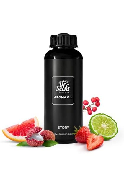 Dr Scent Aroma Diffuser Aroma Story: Captivating Blend of Bergamot, Lychee, and Lavender, with Rich Undertones of Agarwood, Caramel, and White Musk - 500ml