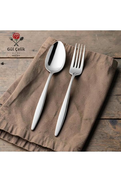 24 Piece 12 Person Dinner Spoon & Fork Set – Pointed Model | 18/0 Stainless Steel