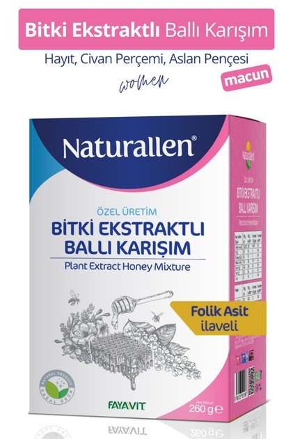 Bitki Ekstraktlı Hayıt, Civan Perçemi, Aslan Pençesi Karışım Macun 260 gr