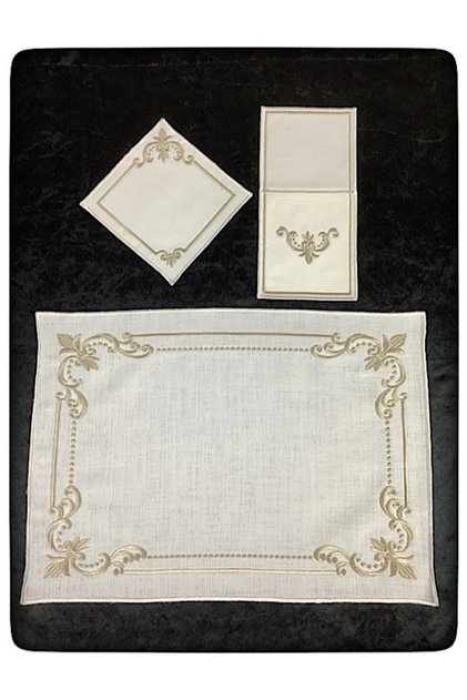Maraş Handcrafted Embroidered Linen American Service Set