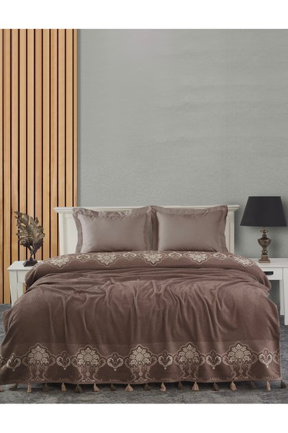 Marta Towel Pique Set - Brown