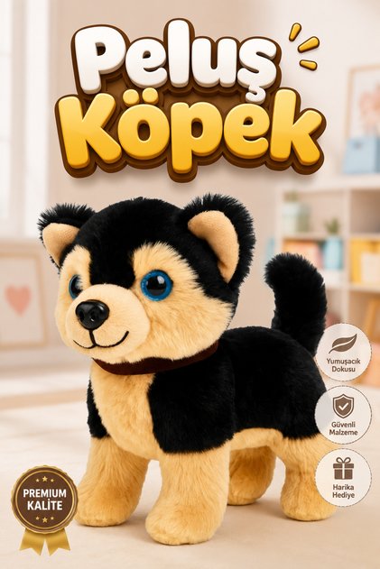 Cute Plush Puppy Dog Toy – Sound Barking, 25 cm – Sleeping & Play Companion