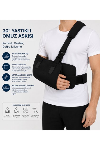 30 Derece Yastıklı Kol Omuz Askısı
