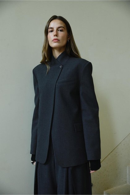 JACHETĂ BLAZER ASIMETRICĂ ANTRACIT