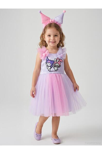 kuromi 2-5 Yaş Abiye - Lila 5-6 Yaş - Fiyatı, Yorumları