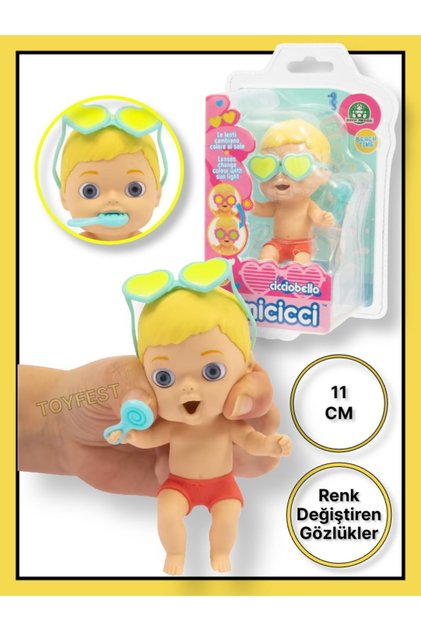 Cicciobello Amicicci Plaj Zamanı Erkek Bebek Renk Değiştiren Kalp Gözlüklü 18.50 cm