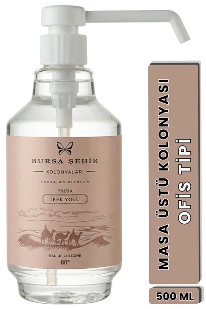 Masa Üstü Ofis Tipi Sprey Kolonya İpek Yolu Kolonyası 500 ml