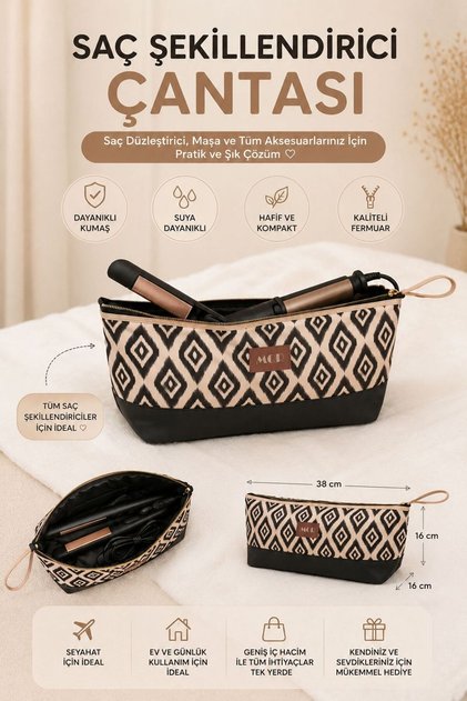 Hair Styling Bag I Hair Straightener Bag I Curling Iron Bag I 38X16X16