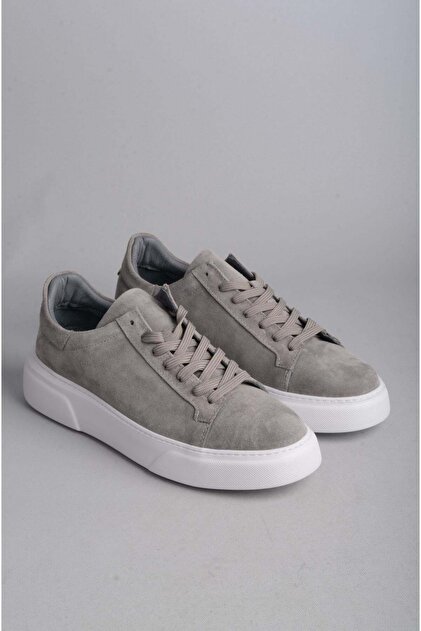Select 2501 genuine leather men's sneakers shoes gray suede