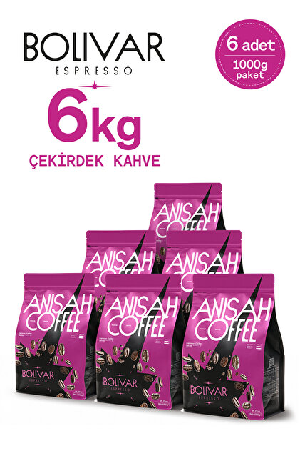 Anisah Coffee Bolivar Espresso Çekirdek Kahve | 6x1000gr - Fiyatı