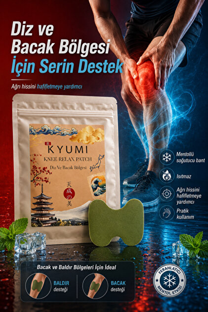 Diz Dirsek Bacak Ağrıları için Rahatlatıcı Ultra Hızlı Soğutucu Ferahlatıcı Premium Bant 10'lu Büyük Paket