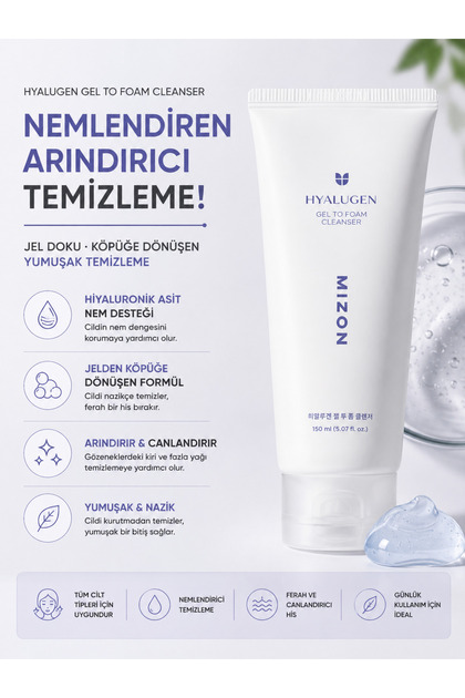 Hyalugen Gel to Foam Cleanser Moisturizing Facial Cleansing Gel 100 ml H7720Axns