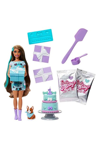 Barbie Parti Paketi Minik Dostumun Doğum Günü Serisi JFG68 - Pembe