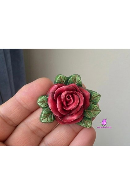 4.8cm Mini Rose Flower Magnet Sconce Silicone Mold K-1580, Stone Powder Soap Plaster Candle Mold