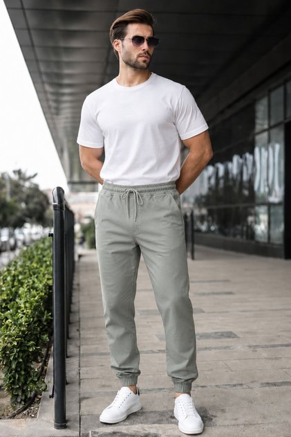 Mint Green Relaxed Jogger Pants 6853