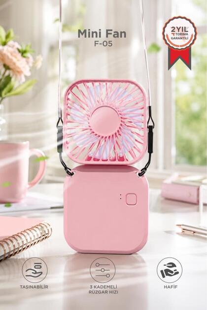 Torima F-05 Mini Fan Tutmalı Şarjlı 3 Kademeli Vantilatör Klima