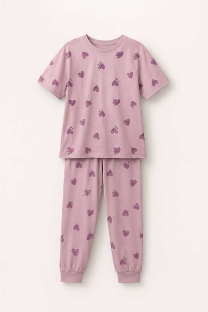 Young Girls' Combed Cotton Pajama Sets