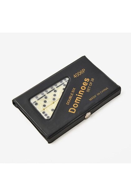 black 1 Pc Box Dominoes Nine Dominoes Pvc Packaging Push Cards Indoor And Outdoor Game Boards