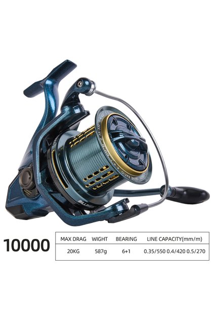 10000 BILLINGS Spinning Reel 20KG Max Drag Saltwater Spinning Fishing Reel Stainless Steel Spindle C