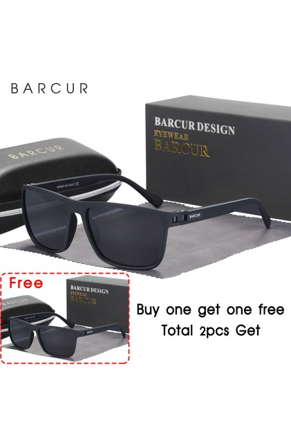 BlackVBlack BARCUR Design Men Polarized Sunglasses Light Weight Sports TR90 Sun Glasses Women Eyewea