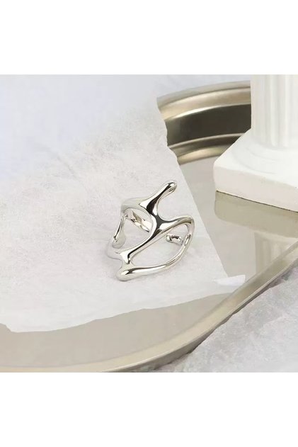 resizable J0601109-2 1 Piece Of Retro Punk Geometric Rrregular Liquid Lava Teardrop-Shaped Opening M