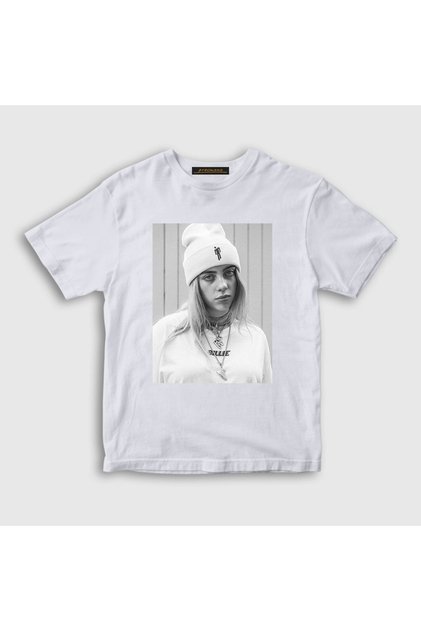Unisex Kids White Billie Eilish T-shirt153711tt