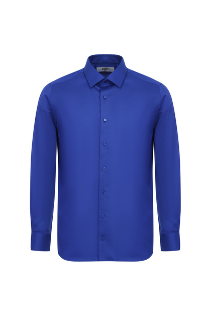Uzun Kol Slim Fit Dar Kesim Non Iron Saten Klasik Pamuklu Gömlek