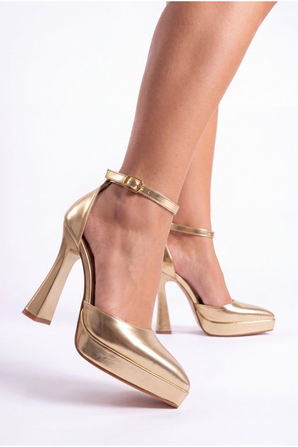 gold platform dress shoes Shoesers Women's Pointed Toe Heels (Heel 12 cm) Color Shoes, Wedding Mesh Dress