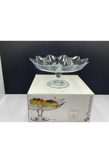 Patisserie Ayaklı Cam Servis Tabağı 32 cm
