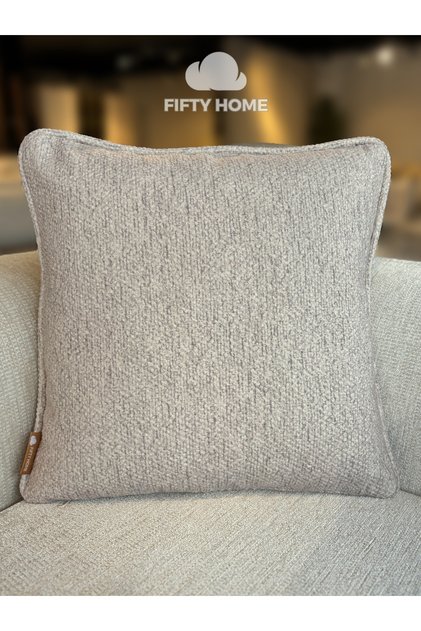 1 Piece Decorative Cushion Cover with Zipper Teddy Fabric - Pillowcase