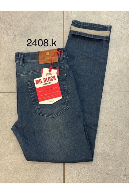 Atk Gi̇yi̇m Men's Navy Blue Special Tone Series Regular Fit Comfortable Cut Jean Trousers Battal Series