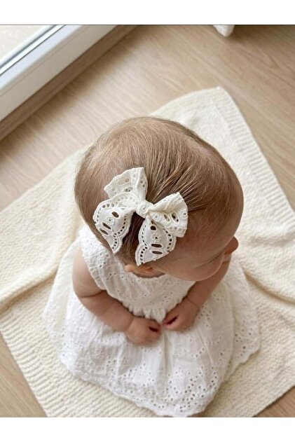 Cream Fisto Boutique Hairless Baby Hairpin Handmade for Babies