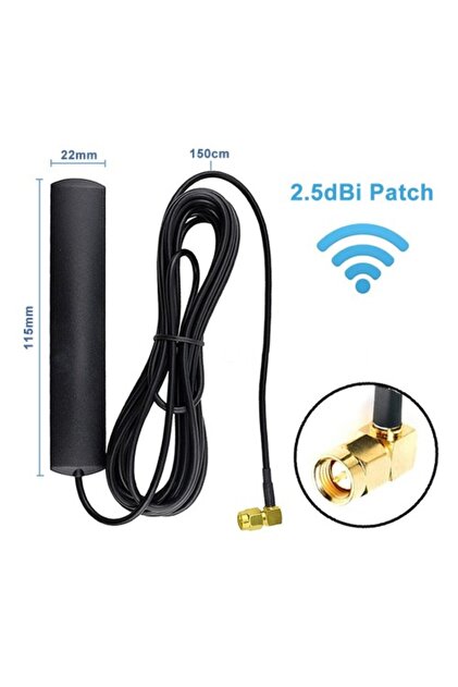 2.5dBi Patch Anten 1.5 Metre Sma Erkek 433Mhz 50ohm Anten Gsm Gprs Wifi RF Sinyal Kuvvetlendirici 3