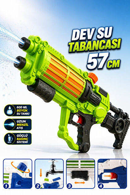 YILDIRIM OYUNCAK Dev Su Tabancası 57cm 600ml – Büyük Boy Basınçlı