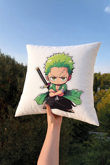 Zoro One Piece Throw Pillow Case 43X43 Decorative Pillowcase Double Side Printed Modern Sofa Decor