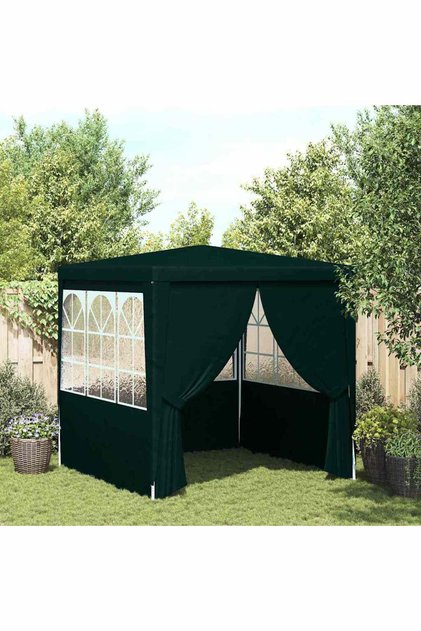 Cort de petrecere profesional cu peret›i verde 2 x 2 m, 90 g/m²