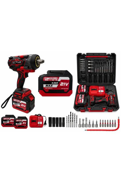 KİMMEER PLUS 21V Çift Akülü 320 Nm Torklu Somun Sıkma & Şarjlı