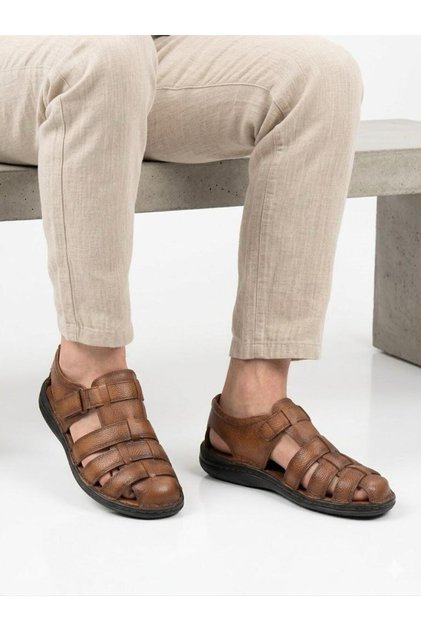 Men's Genuine Leather Orthopedic Soft Sole Sandals