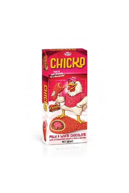 Chicko Copanel Ciocolată cu lapte, albă și cu căpșuni, 50 g
