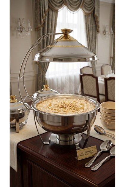 6L Indian Gold Line Stainless Steel Buffet Warmer Original 100 ‎ % ‎